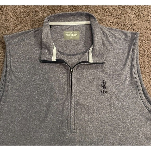 Men's Straight Down 1/2 Zip Pullover Golf Vest Made in South Korea Size Medium - Picture 3 of 7